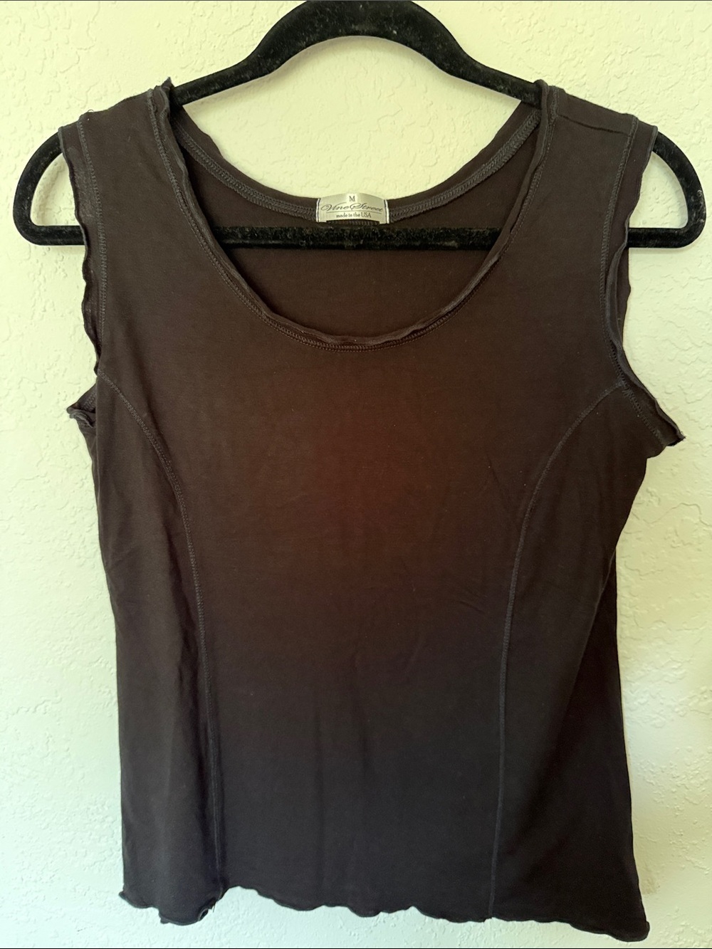 Vine Street Apparel Black Scoop Neck Sleeveless Tank